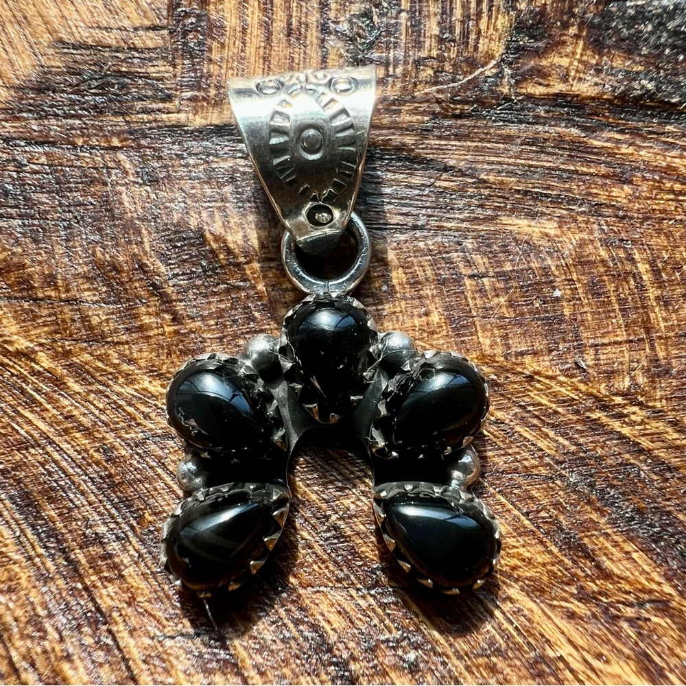 925 Sterling Silver Black Onyx Naja Pendant – Mini Southwestern